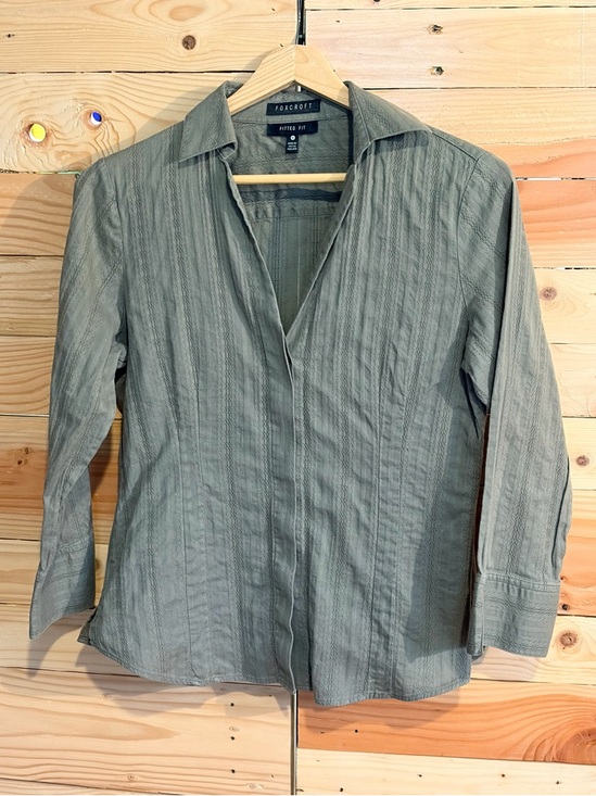 Foxcroft Tops - Foxcroft Women's Khaki/Olive Shirt